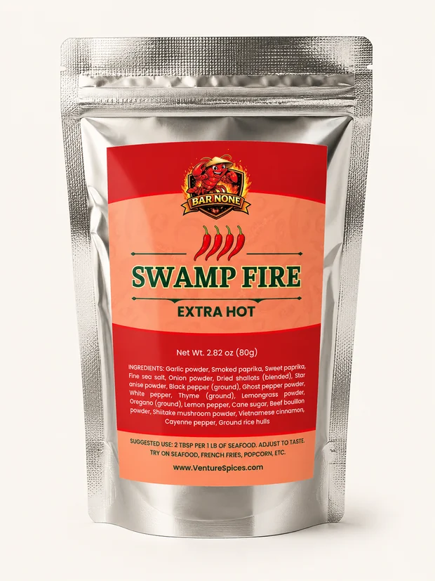Swamp Fire Extra Hot Bar None seasoning pouch
