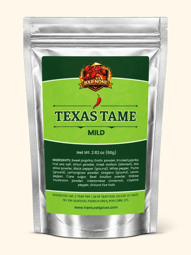 Texas Tame Mild Bar None seasoning pouch